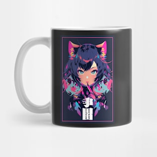 Anime Cat Girl | Quality Anime Design | Chibi Cat Girl Miaw | Manga Anime Art Mug